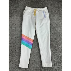 Busch Gardens Sweatpants Womens Large Cream Ivory Drawstring Joggers Ladies